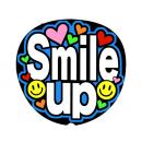 手作りうちわ文字シール「Smile Up」