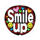 手作りうちわ文字シール「Smile Up」